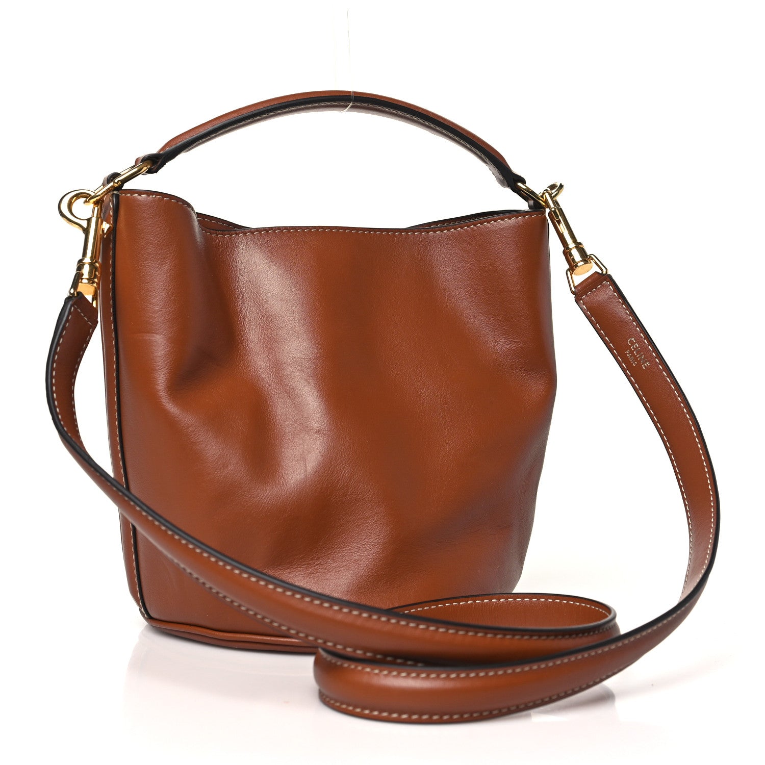 Celine Smooth Calfskin Teen Bucket 16 Tan 3 of 10