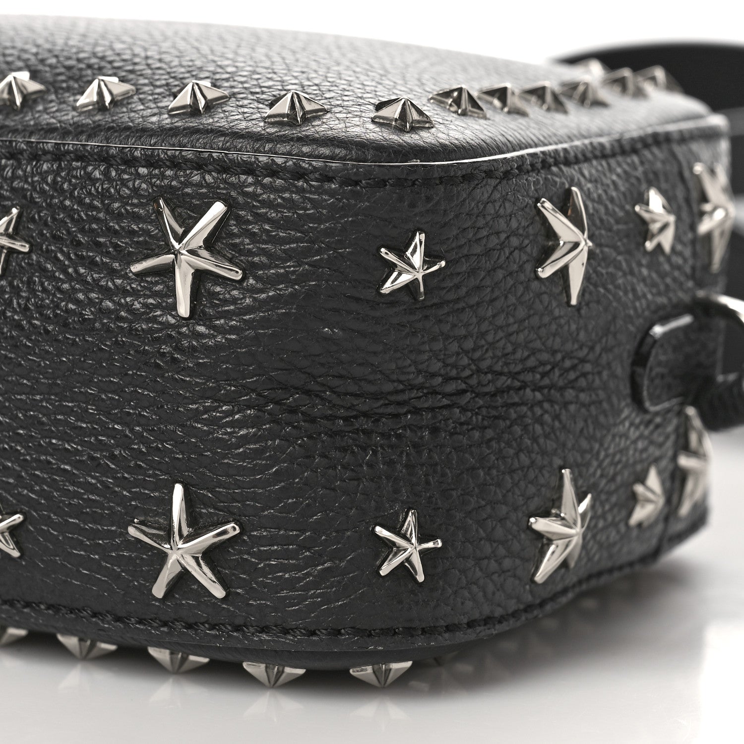 Jimmy Choo Calfskin Star Studded Pegasi Camera Crossbody Bag Black 8 of 8
