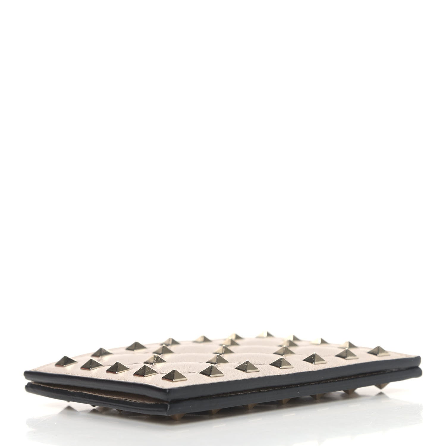 Valentino Garavani Lambskin Rockstud Spike Card Holder Poudre 4 of 6