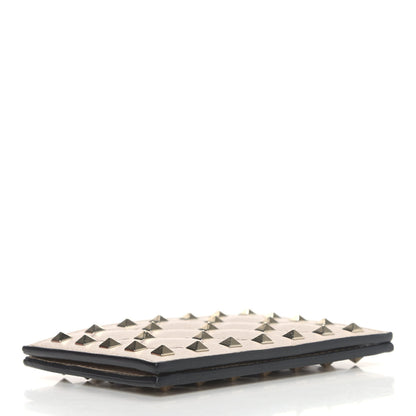 Valentino Garavani Lambskin Rockstud Spike Card Holder Poudre 4 of 6