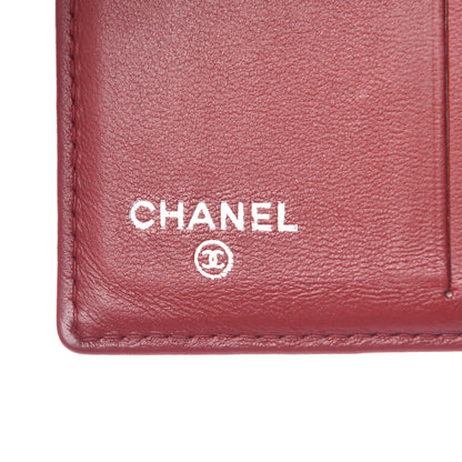 Chanel Lambskin Quilted Compact French Flap Wallet Red 6 of 11