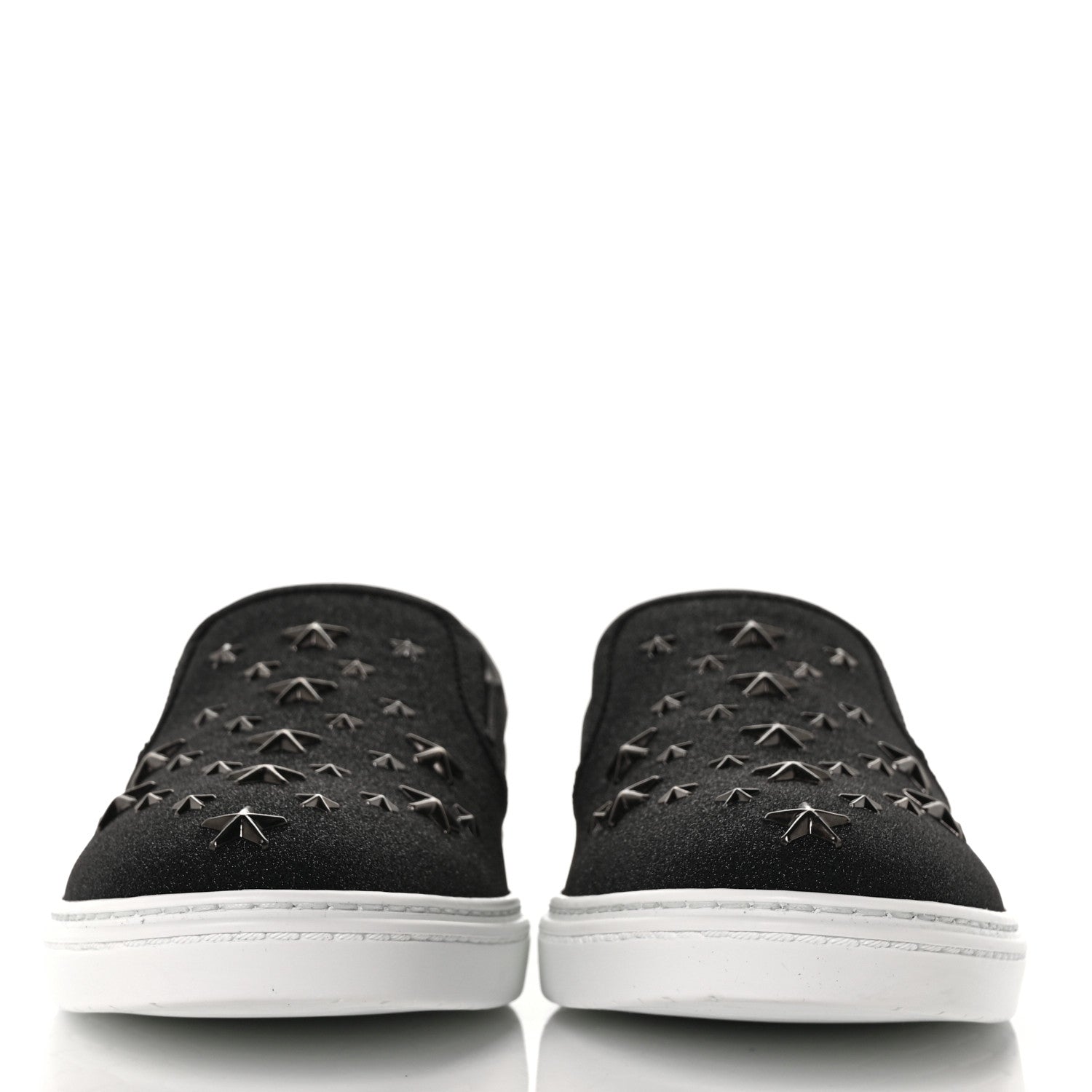 Jimmy Choo Fine Glitter Suede Mens Grove Sneakers 43.5 Black 2 of 7