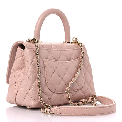 Chanel Caviar Quilted Extra Mini Coco Handle Flap Light Pink 3 of 10