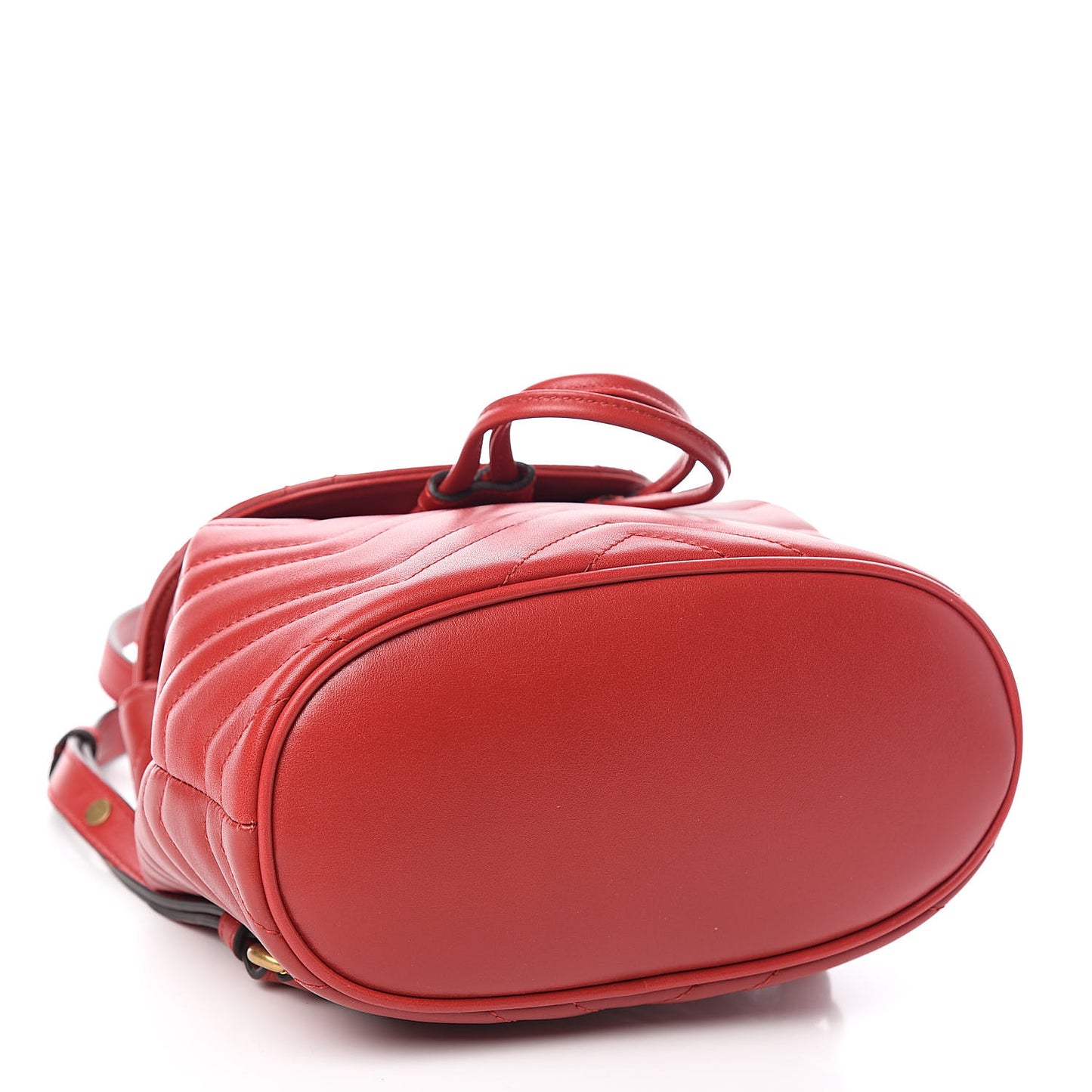 Calfskin Matelasse GG Marmont Flap Backpack Hibiscus Red