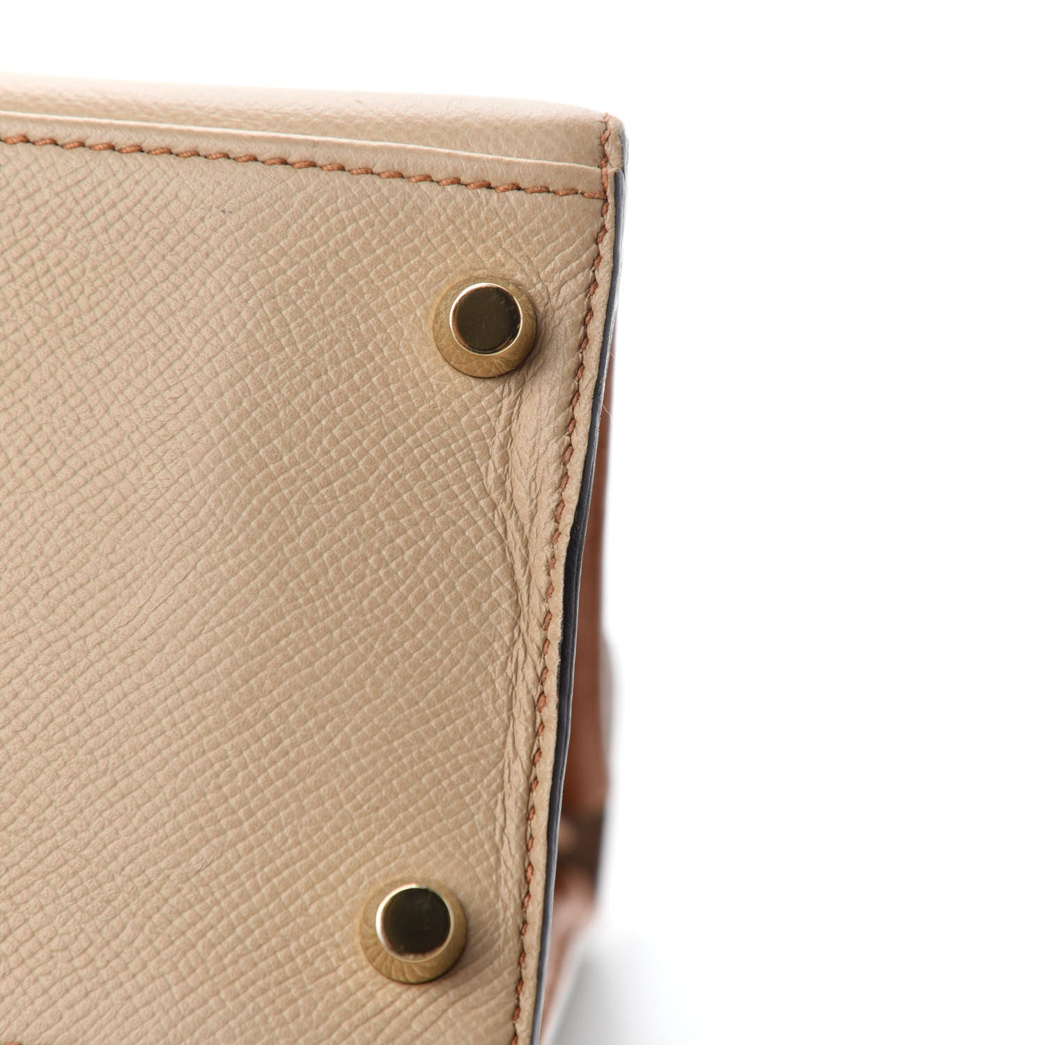 Hermes Epsom Bi-Color Horseshoe Kelly Sellier 28 Trench Gold 9 of 16