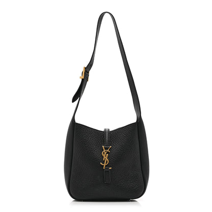 Saint Laurent Grained Calfskin Baby Le 5 A 7 Supple Hobo Black 1 of 11