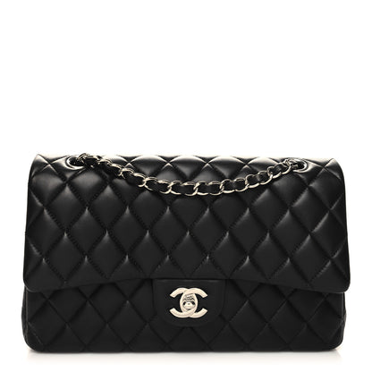 Chanel Lambskin Quilted Medium Double Flap Black 1 of 11