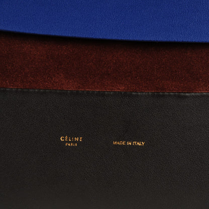 Celine Calfskin Suede All Soft Shoulder Bag Indigo 7 of 7