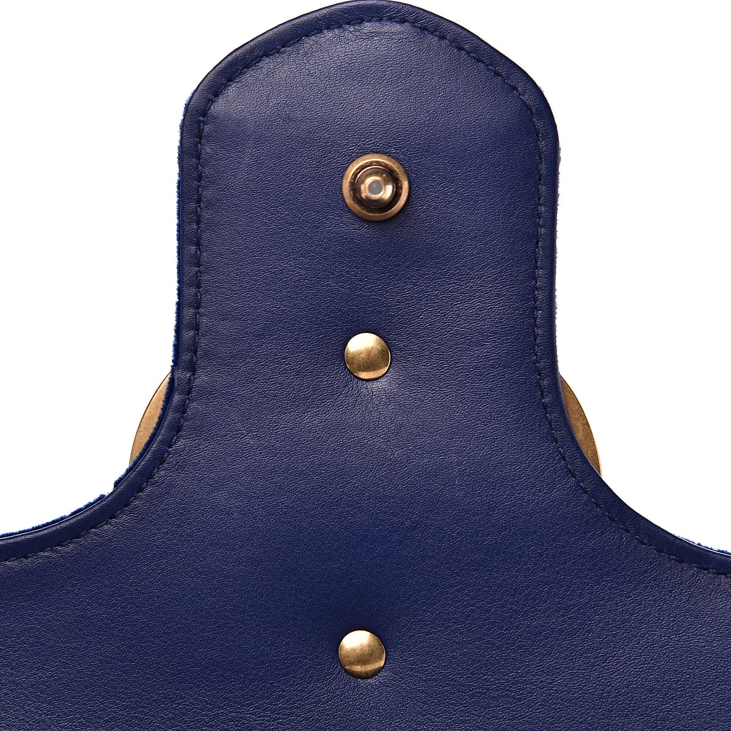 Velvet Matelasse Modern Embroidered Medium GG Marmont Shoulder Bag Cobalt