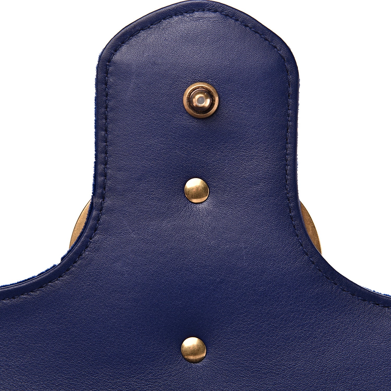 Gucci Velvet Matelasse Modern Embroidered Medium GG Marmont Shoulder Bag Cobalt 11 of 14
