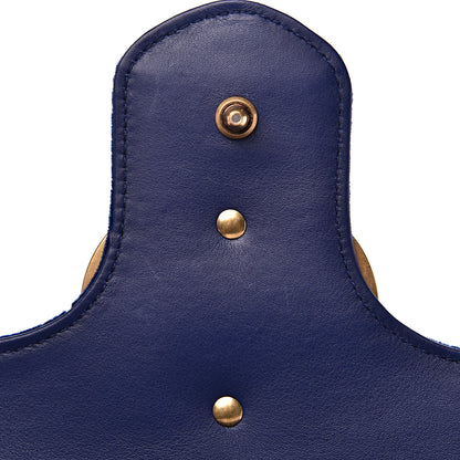 Gucci Velvet Matelasse Modern Embroidered Medium GG Marmont Shoulder Bag Cobalt 11 of 14