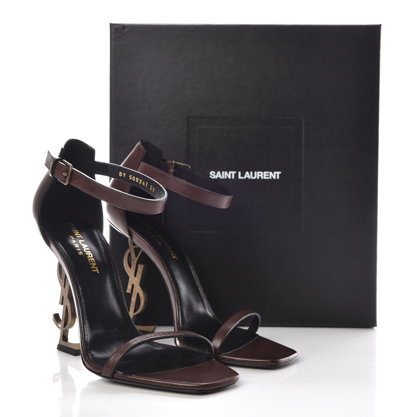 Calfskin Opyum Sandals 38 Brown