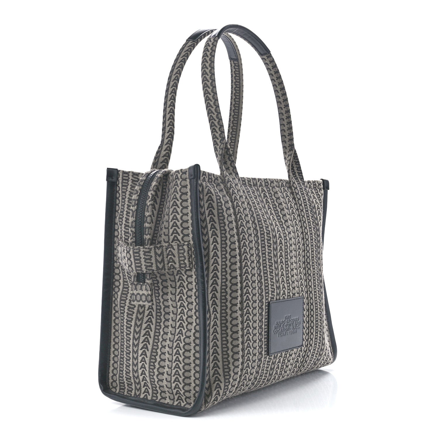 Marc Jacobs Cotton Jacquard Monogram Large The Traveler Tote Bag Beige Multicolor 3 of 12