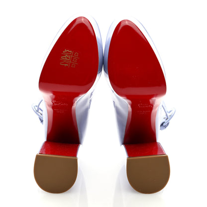 Christian Louboutin Patent Movida Astrap Jane 130 Platform Pumps 38.5 Skylight Lin 5 of 7
