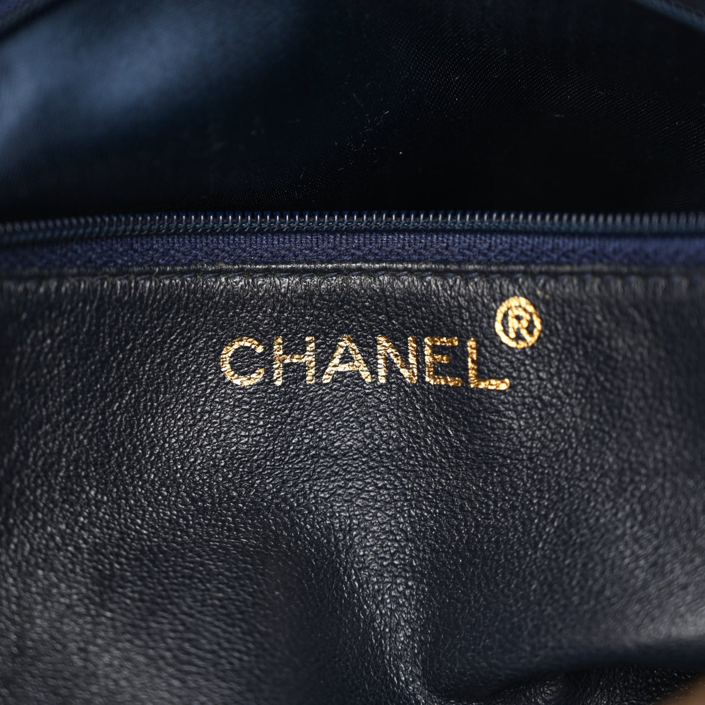Lambskin Quilted Tassel Camera Case Navy