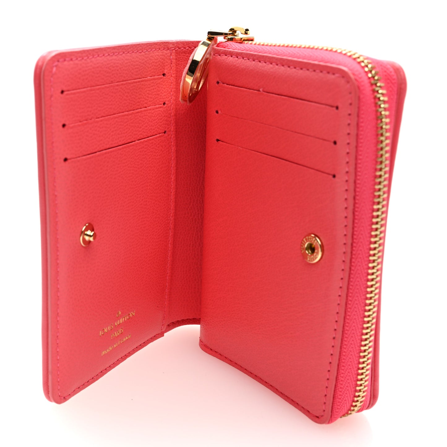 Lambskin Embossed Monogram Lou Coussin Wallet Pink