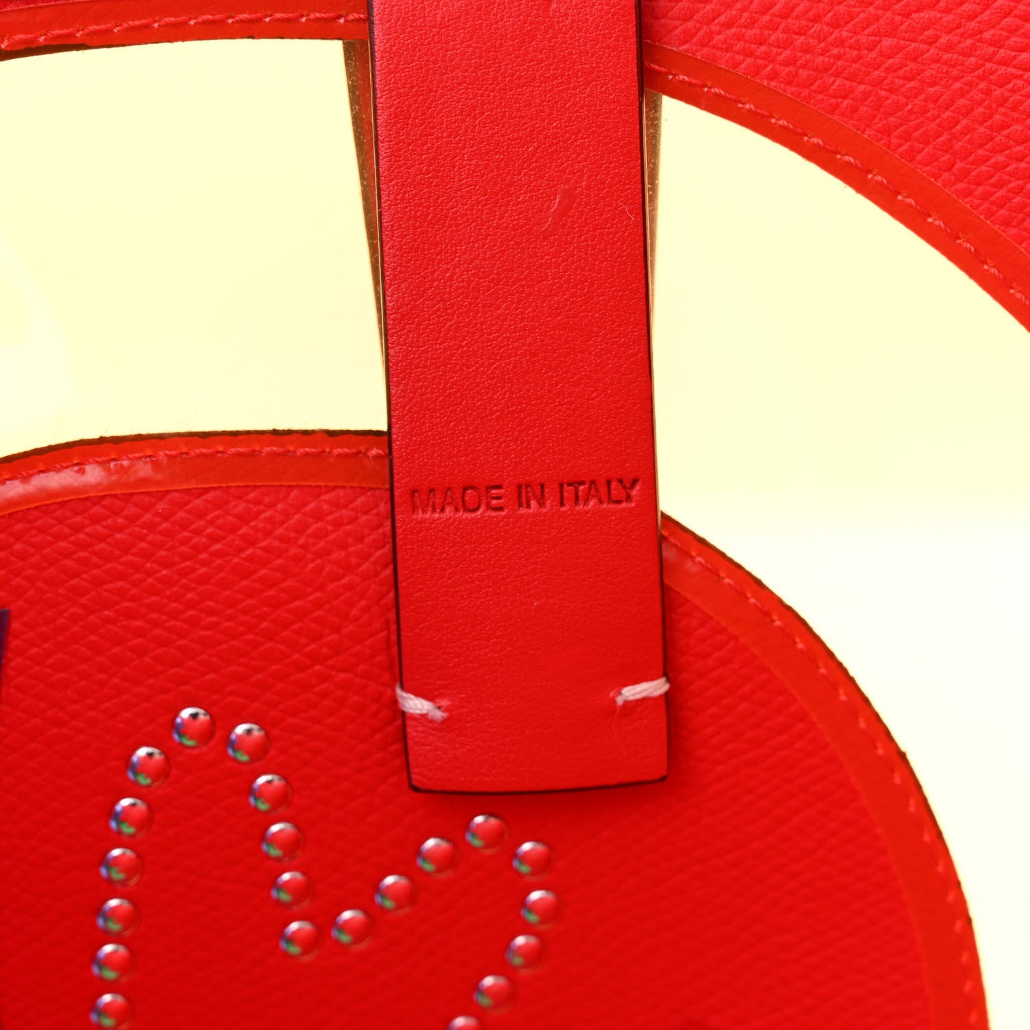 Christian Louboutin Calfskin PVC Love Spikes East West Cabata Tote Latte Multicolor 8 of 25