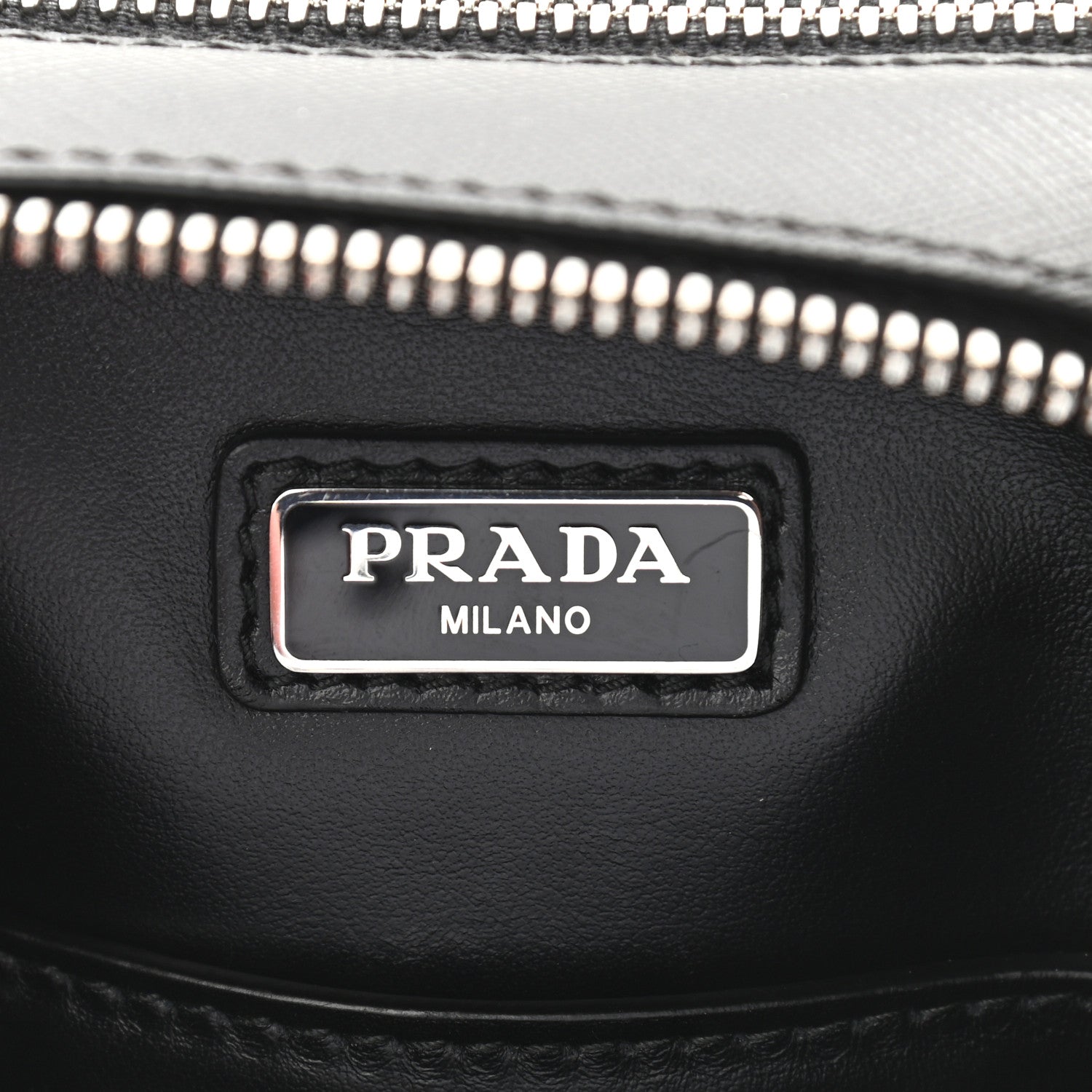 Prada Saffiano Travel Brique Crossbody Messenger Bag Black 13 of 14