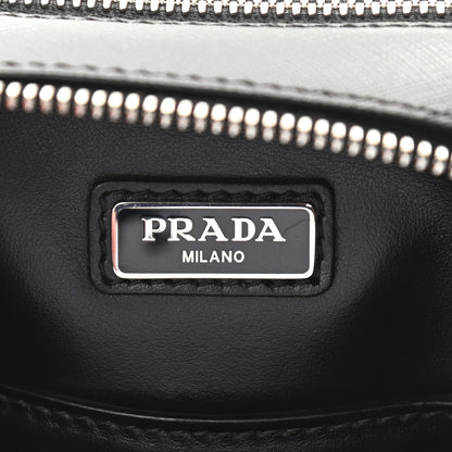 Prada Saffiano Travel Brique Crossbody Messenger Bag Black 13 of 14