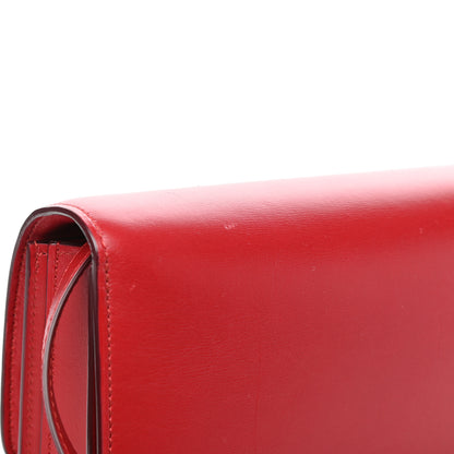 Celine Box Calfskin Medium Classic Box Flap Bag Red 10 of 11