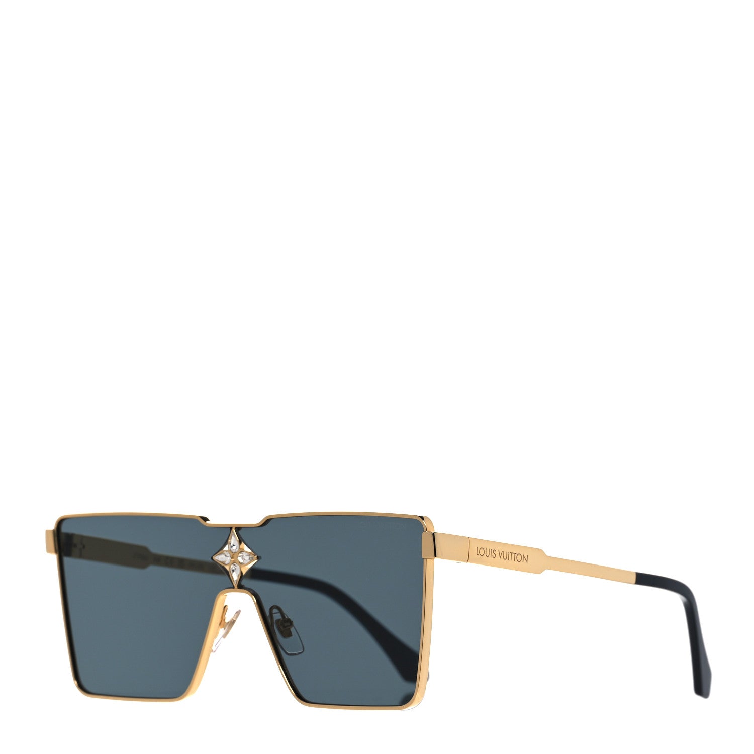 Louis Vuitton Metal Cyclone Sunglasses Z1700U Gold 1 of 9