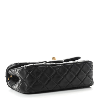 Chanel Lambskin Quilted Mini Rectangular Pearl Crush Flap Black 4 of 9