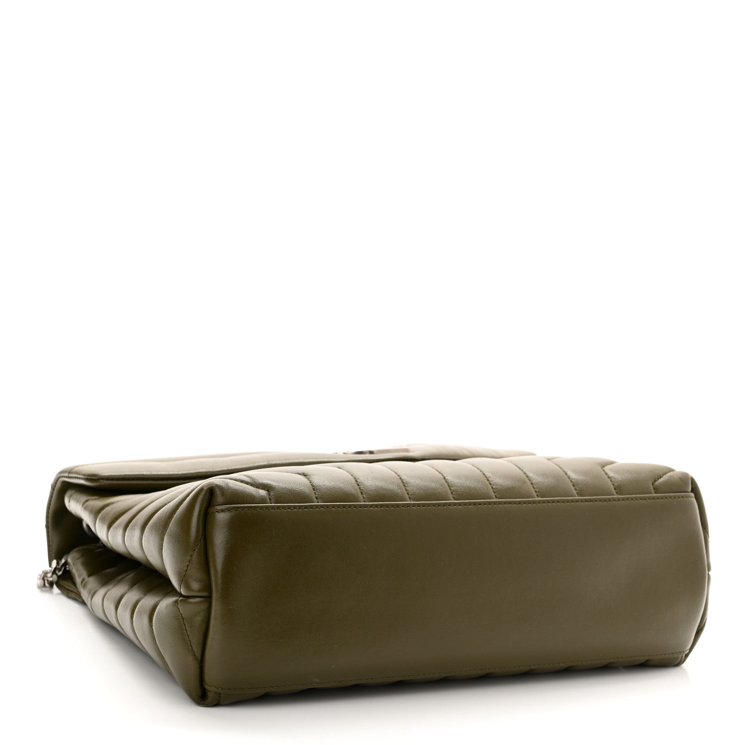 Saint Laurent Calfskin Y Quilted Monogram Medium Loulou Chain Satchel Military Olive 4 of 14