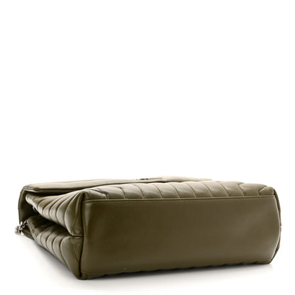 Saint Laurent Calfskin Y Quilted Monogram Medium Loulou Chain Satchel Military Olive 4 of 14