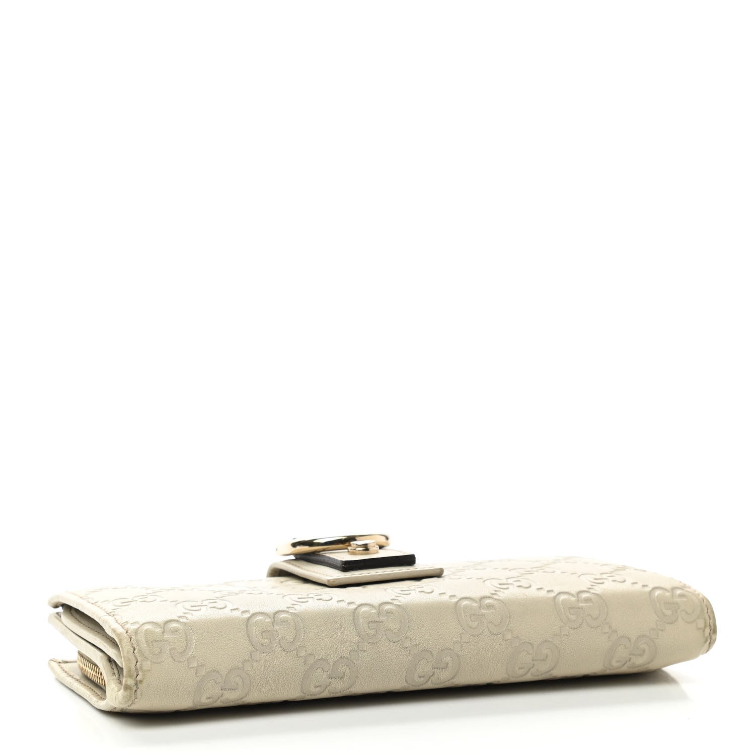 Gucci Guccissima Abbey Continental Wallet Off White 4 of 8