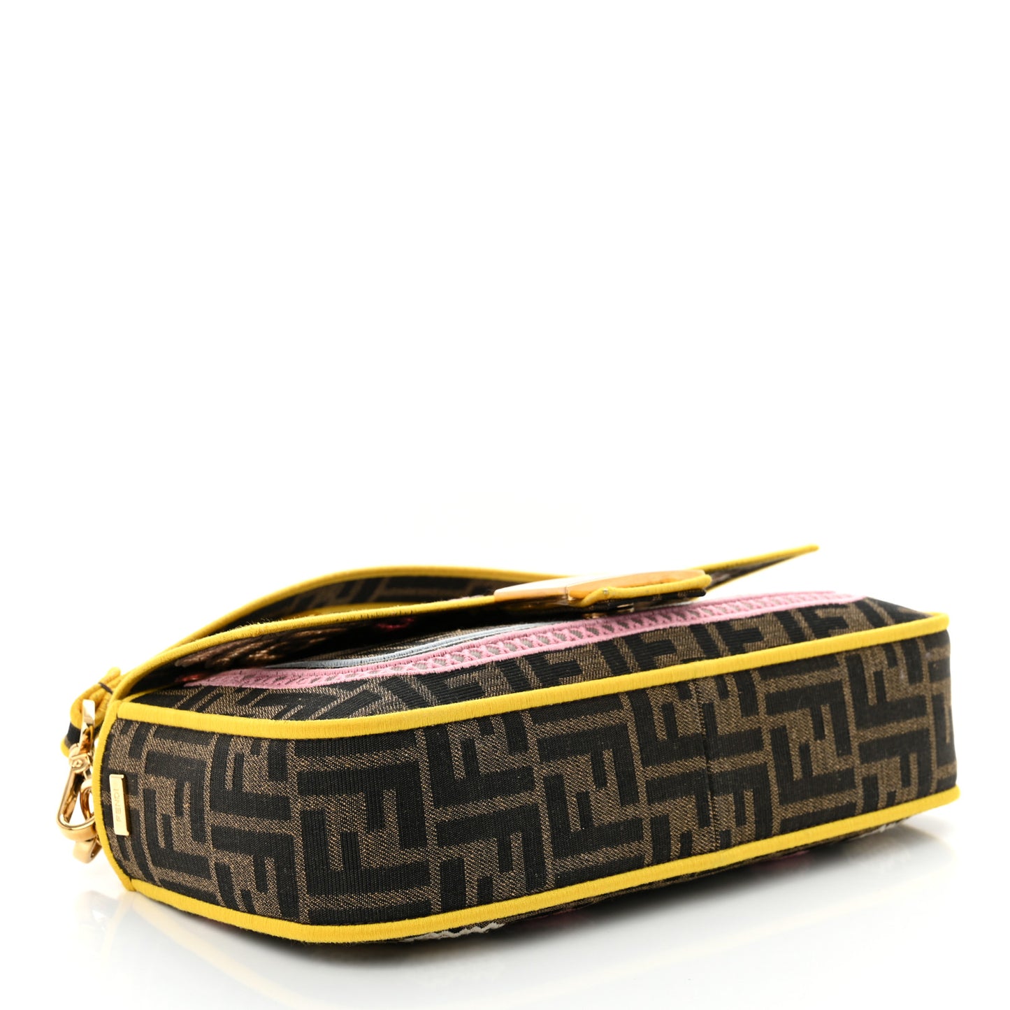 Fabric Jacquard FF Floral Embroidered Baguette Tobacco Moro Multicolor