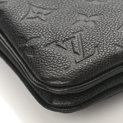 Louis Vuitton Empreinte Double Zip Pochette Black 9 of 10
