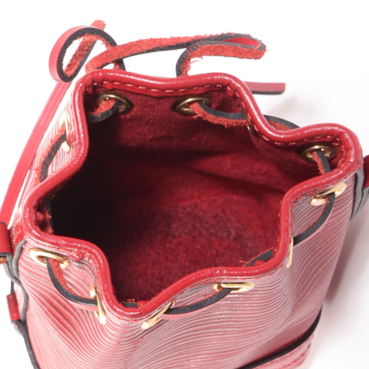 Epi Mini Noe Bag Charm Castillan Red