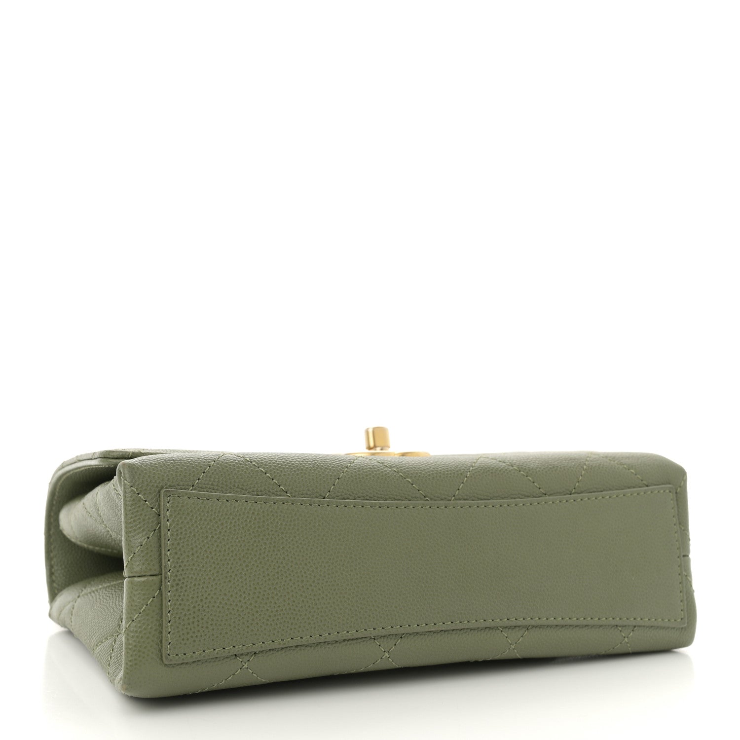 Chanel Caviar Quilted Mini Bracelet On Chain Flap Green 4 of 13
