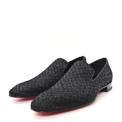 Christian Louboutin Tessuto Traviata Mens Dandelion Flat Loafers 43 Black 4 of 9