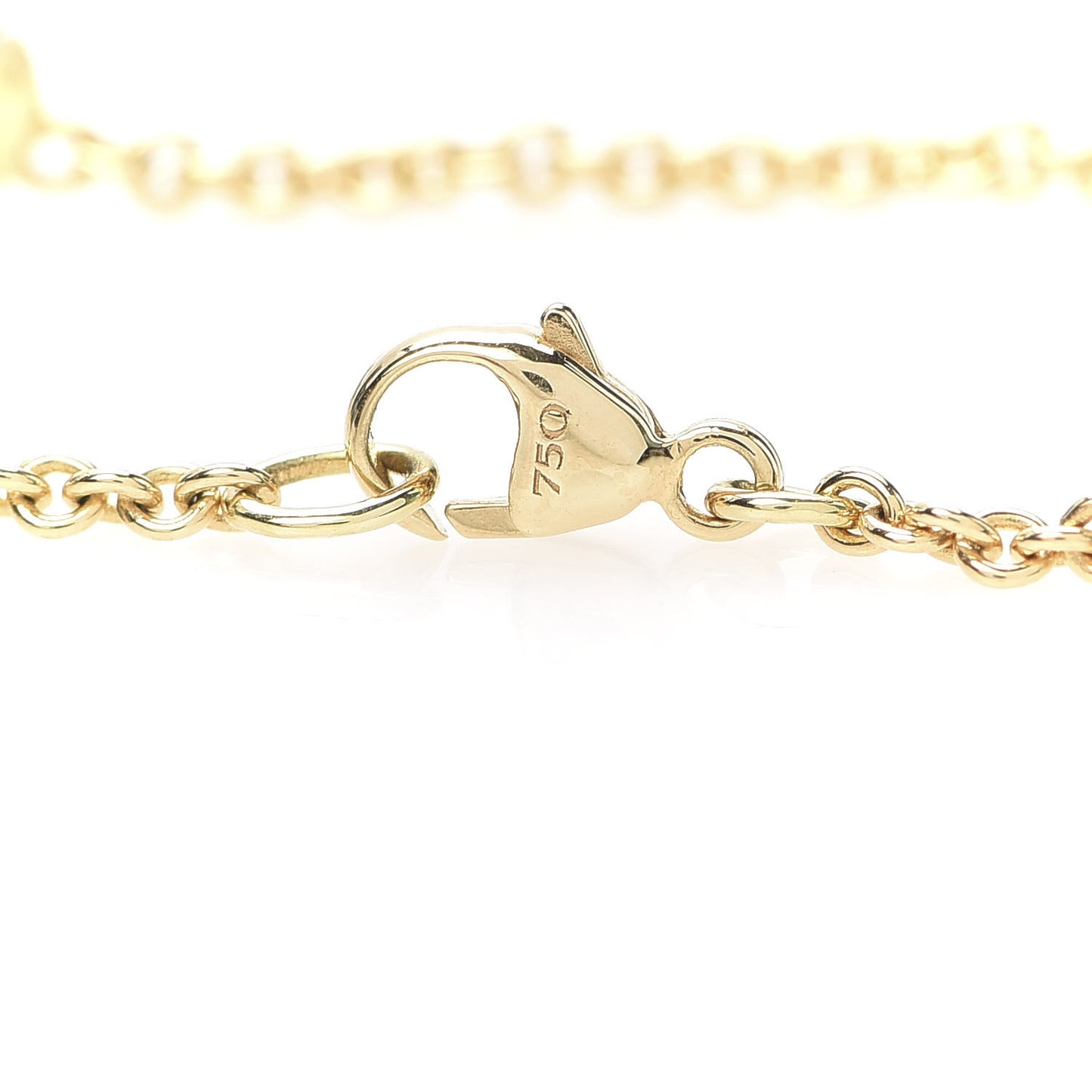 18K Yellow Gold Diamond Turquoise 8mm Chatelaine Bracelet