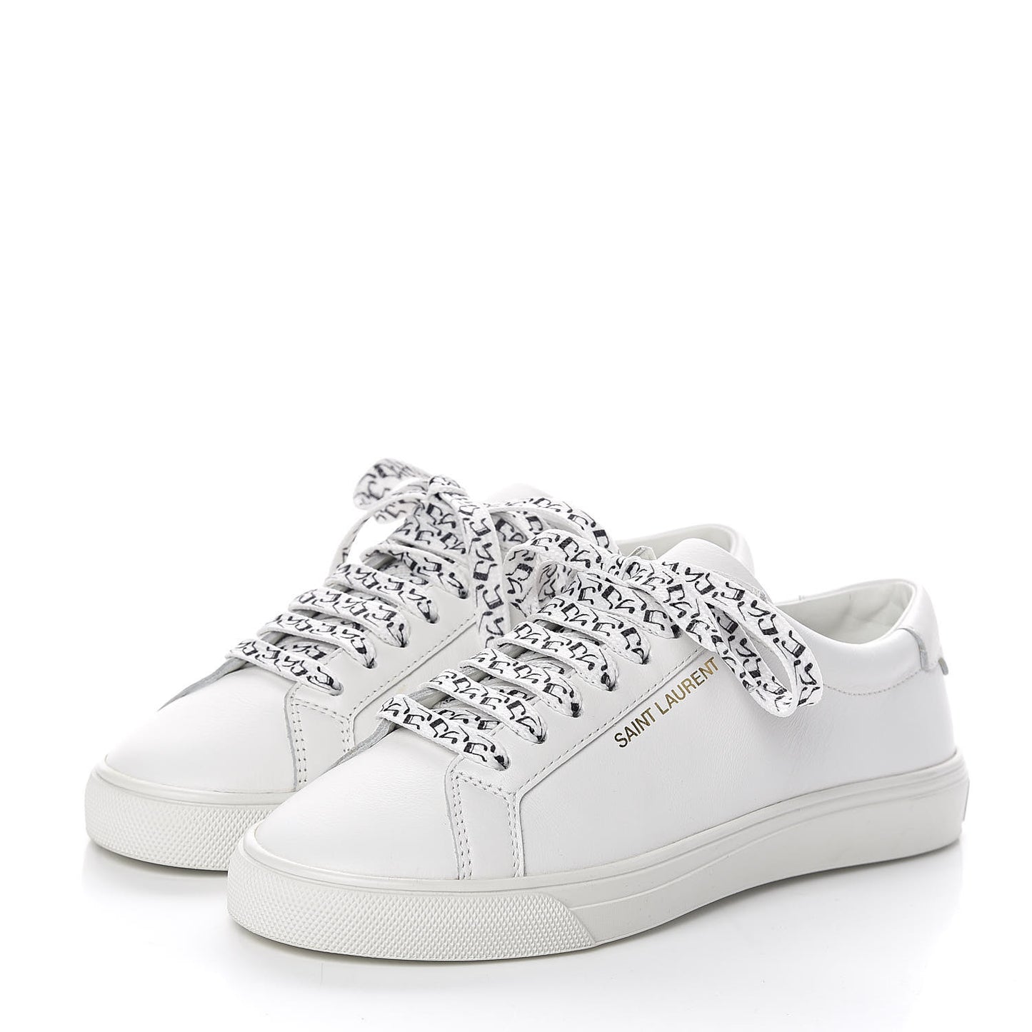 Calfskin Womens Andy Low Top Music Sneakers 34 White
