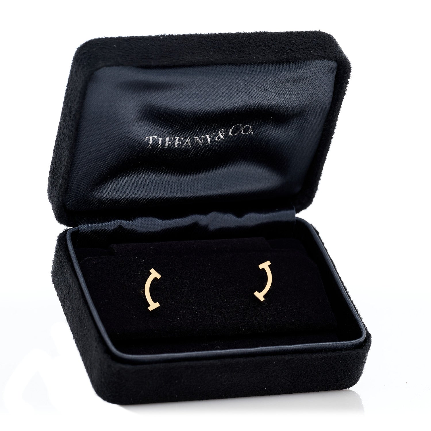 Tiffany 18K Yellow Gold T Smile Stud Earrings 5 of 5