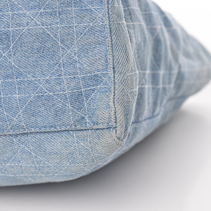 Christian Dior Denim Cannage Large Lady Dior Tote Blue 16 of 17