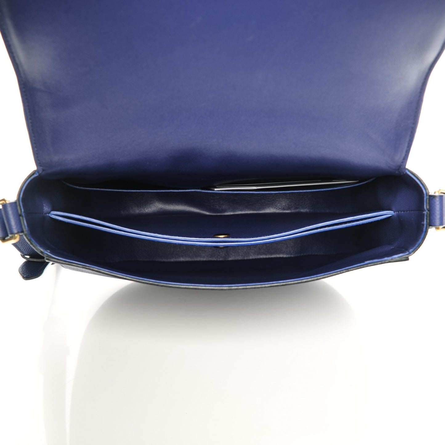 Grained Calfskin Medium Trotteur Indigo