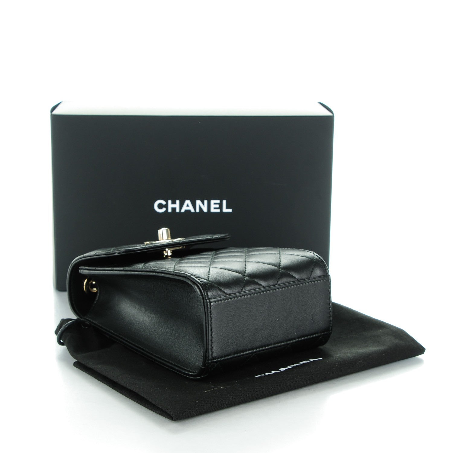 Chanel Lambskin Quilted Trendy CC Phone Holder Black 4 of 8