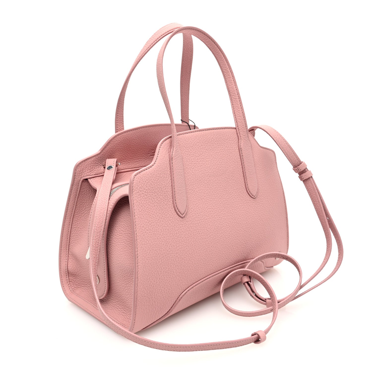 Loro Piana Grained Calfskin Medium Sesia Rosa 4 of 10