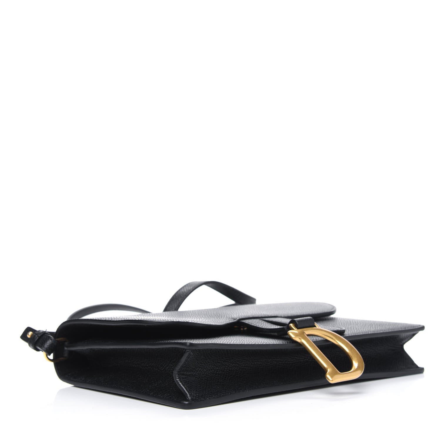 Christian Dior Grained Calfskin Saddle Pouch Black 3 of 4
