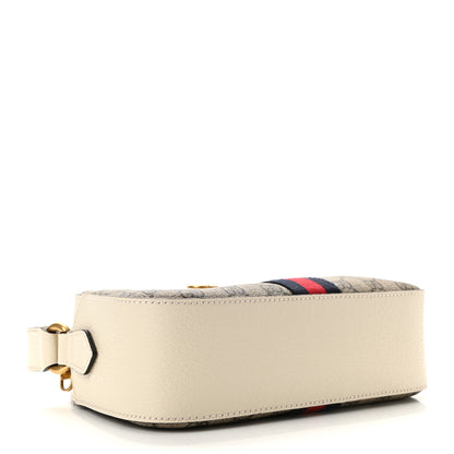 Gucci GG Supreme Monogram Textured Calfskin Web Small Ophidia Camera Bag Beige Ebony Mystic White 4 of 10