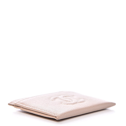 Chanel Caviar Timeless CC Card Holder Dark Beige 4 of 9
