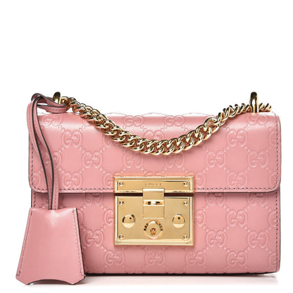Gucci Guccissima Small Padlock Shoulder Bag Rose Baby Candy 1 of 8