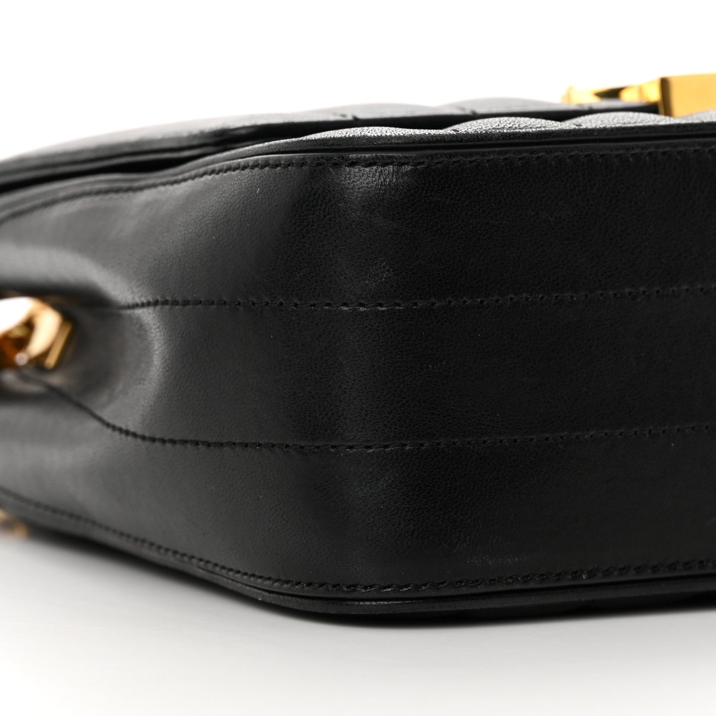 Lambskin Matelasse Monogram Medium Vicky Chain Bag Black