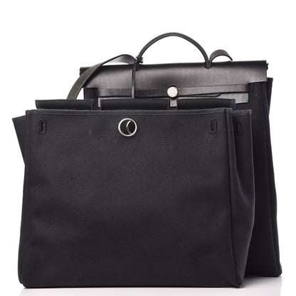 Hermes Toile Vache Calfskin Herbag 39 MM Black 3 of 24