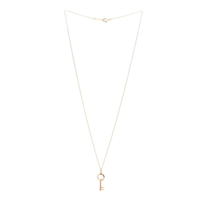 Tiffany 18K Rose Gold Mini Key Pendant Necklace 3 of 5