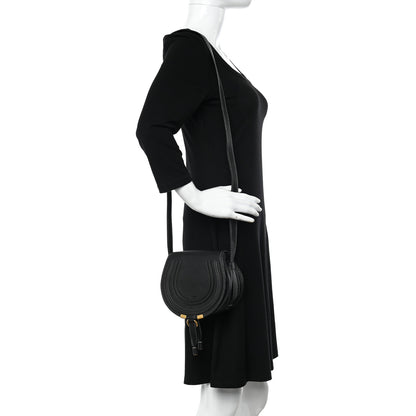 Chloe Calfskin Mini Marcie Round Crossbody Bag Black 2 of 10