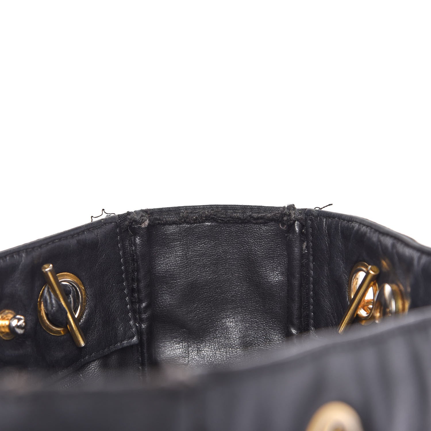 Chanel Lambskin Coated Canvas Shopping Tote Black 15 of 16